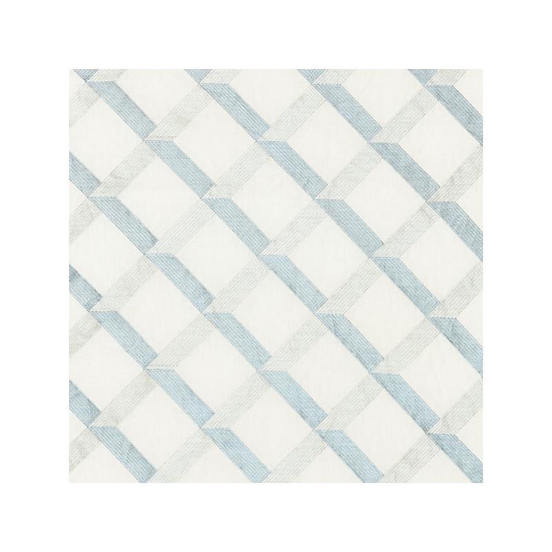 Select 27090-002 Lattice Embroidery Water by Scalamandre Fabric