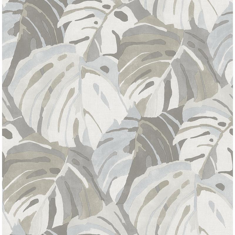 Sample 2969-26008 Pacifica, Samara Stone Monstrera Leaf by A-Street Prints Wallpaper