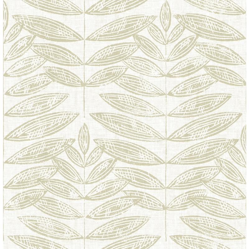 Sample 2999-25100 Annelie, Akira Taupe Leaf by A-Street Prints Wallpaper