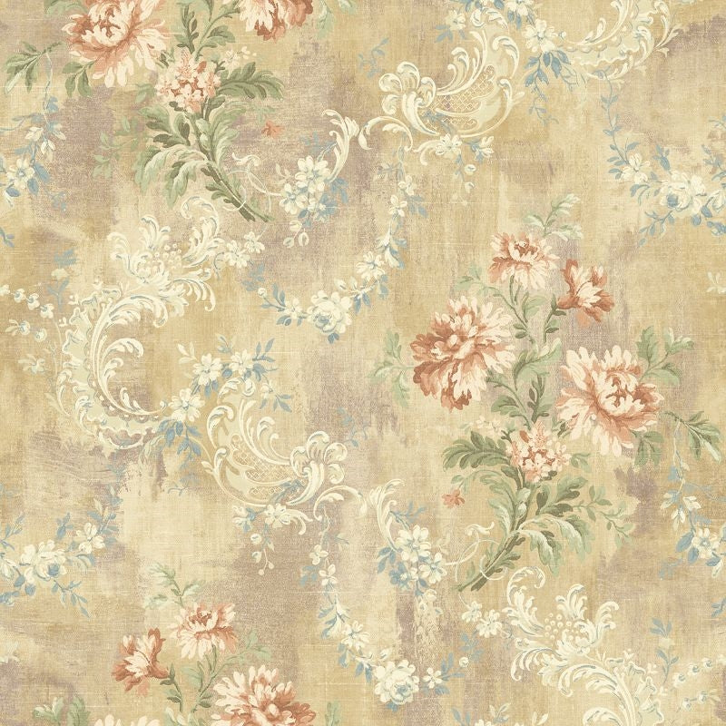 Save VF30303 Manor House Monotone Floral by Wallquest Wallpaper
