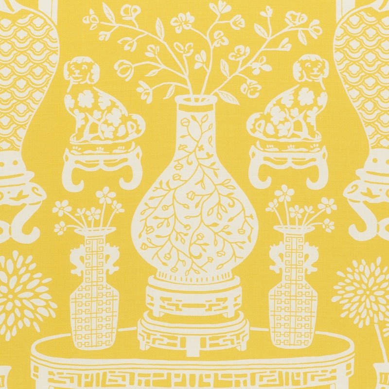 Purchase sample of 178551 Hellene, Yellow by Schumacher Fabric