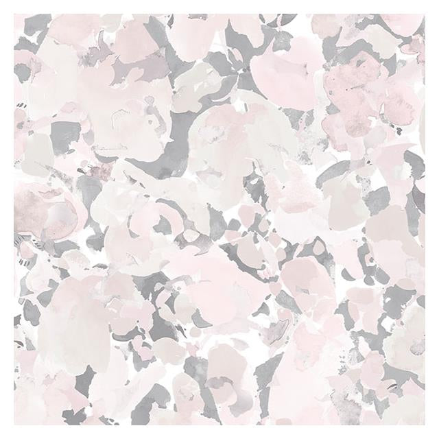 Find FW36826 Fresh Watercolors Pink Bloom Wallpaper in Pink & Grey by Norwall Wallpaper
