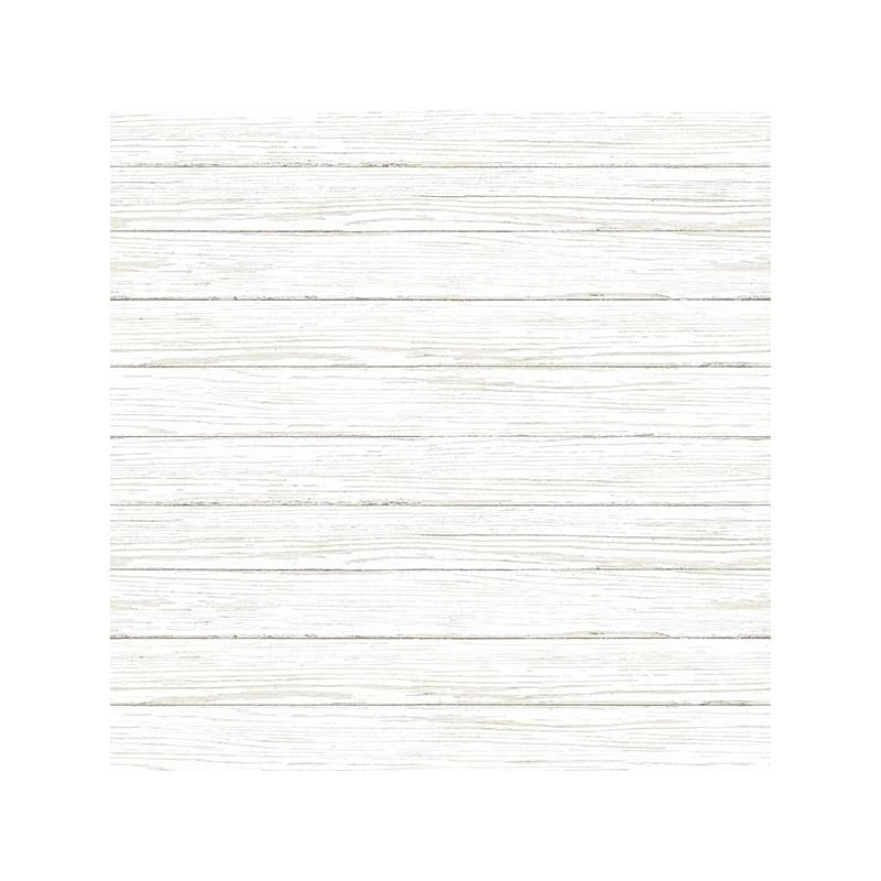 Sample 3122-11200 Flora and Fauna Ozma White Wood Plank by Chesapeake Wallpaper