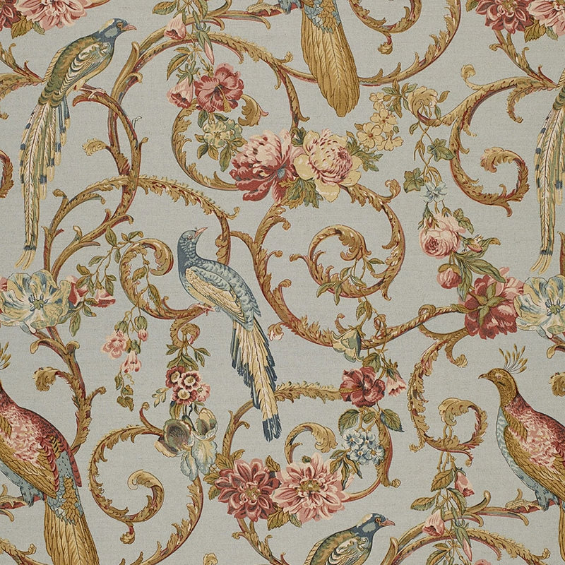 Purchase sample of 1124002 Madrigal, Sky by Schumacher Fabric