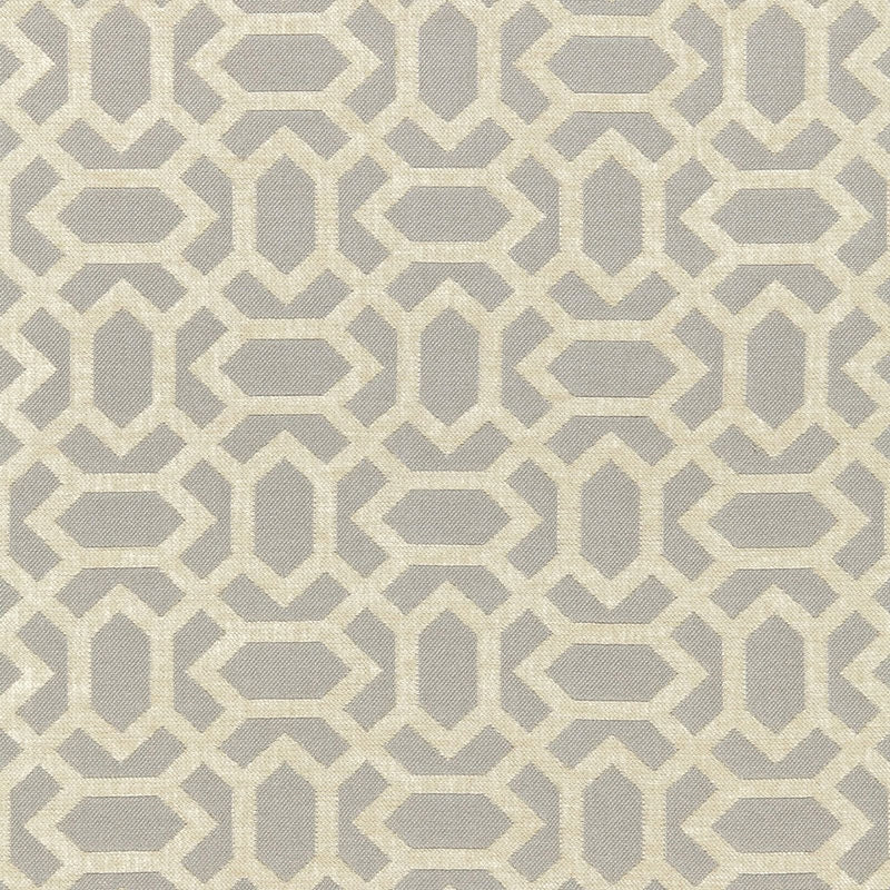 Purchase sample of 66060 San Remo Fret, Dove Grey by Schumacher Fabric