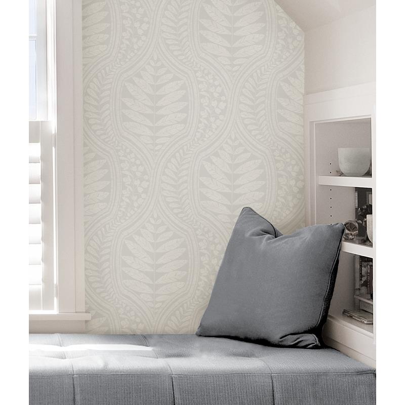 SLS3982 Scott Living Green Foliate Peel &amp; Stick Wallpaper by NuWallpaper5