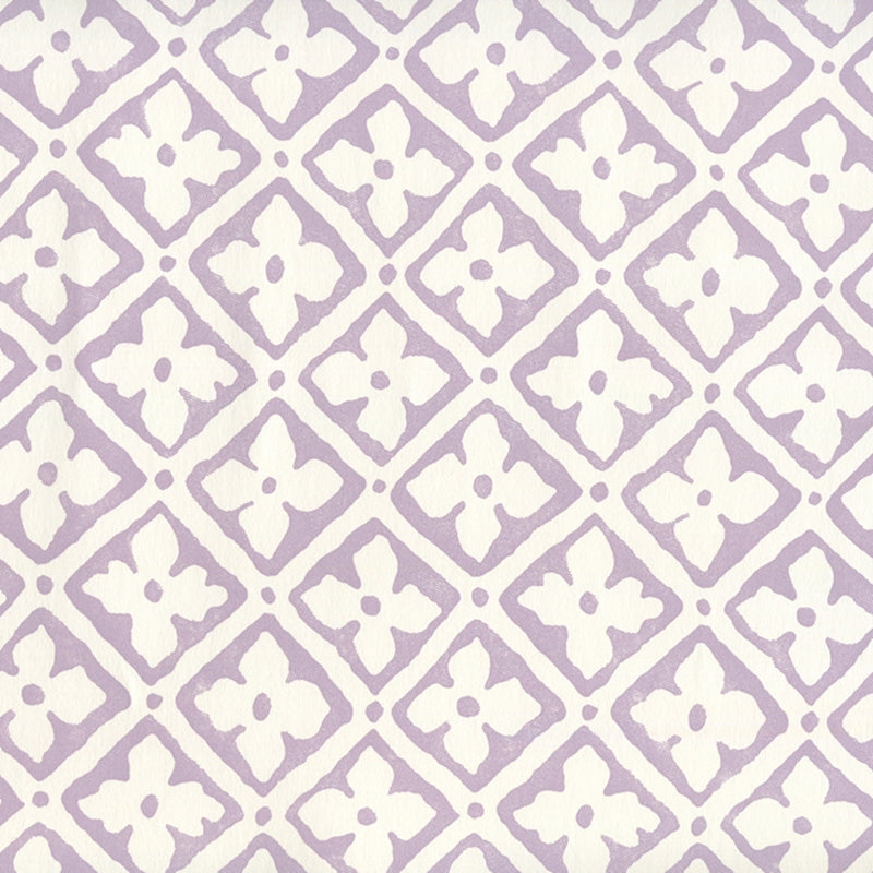 Sample 306330W-05 Puccini, Lavender on Almost White by Quadrille Wallpaper