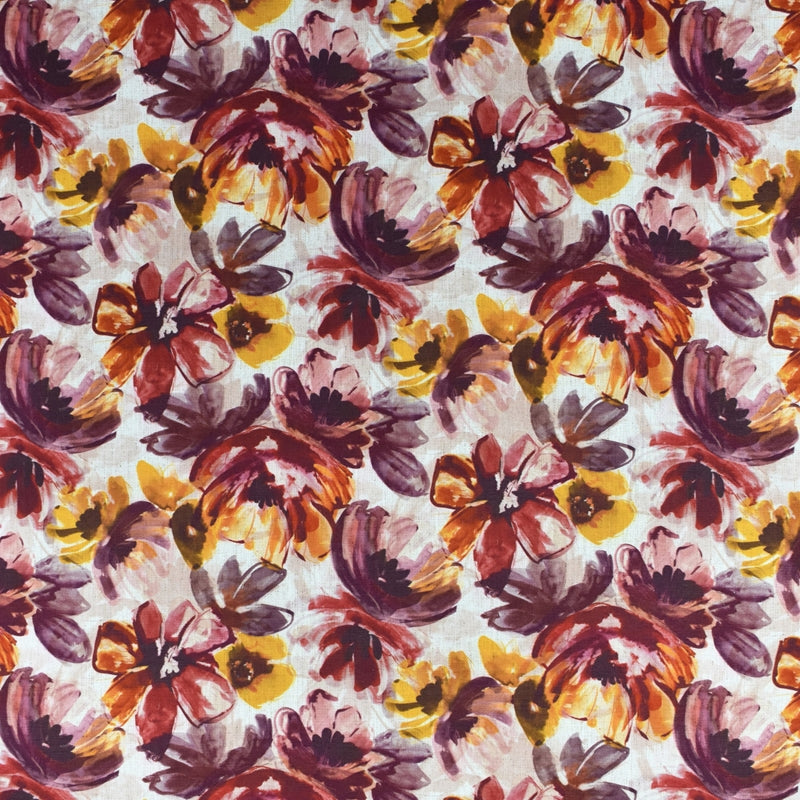 Find S2329 Geranium Purple Floral Greenhouse Fabric