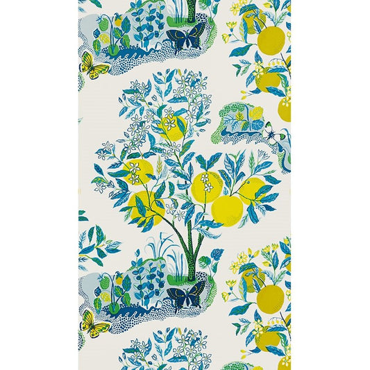Buy 5008411 Citrus Garden Pool Schumacher Wallpaper