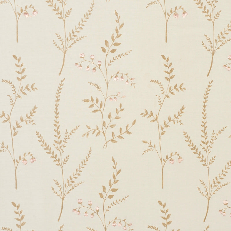 Looking 78351 Cynthia Embroidered Print Natural by Schumacher Fabric
