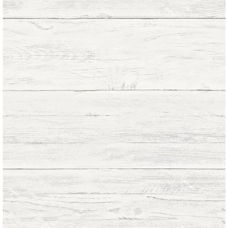 Sample 2904-22307 Fresh Start Kitchen and Bath, Adair White Shiplap Wallpaper by Brewster