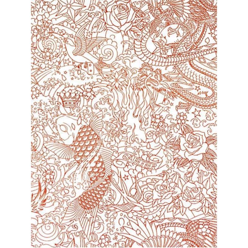 Sample WH000033303 Horimono, Orange by Jean Paul Gaultier Wallpaper