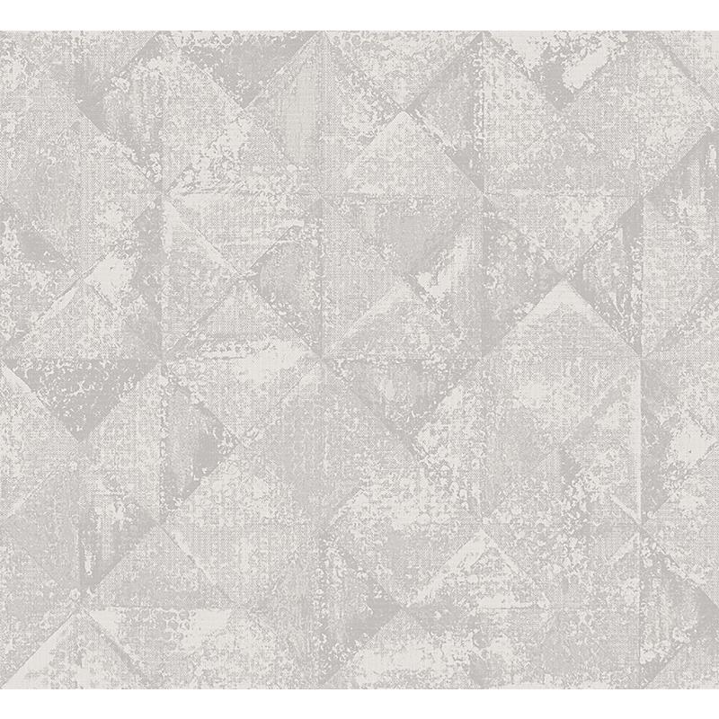 View 2976-86554 Grey Resource Demir Grey Distressed Geometric Grey A-Street Prints Wallpaper