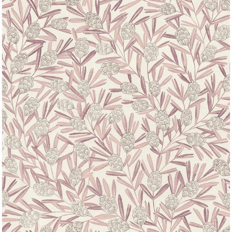 Sample 2970-26104 Revival, Zulma Pink Decorative Botanical Wallpaper by A-Street Prints Wallpaper
