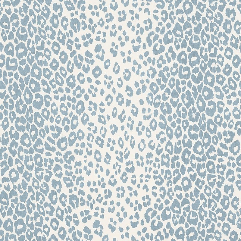 Purchase sample of 176453 Iconic Leopard, Sky by Schumacher Fabric