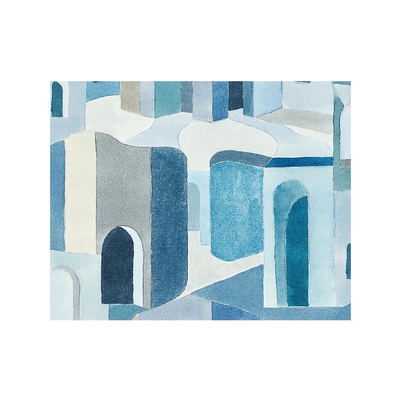 Sample SC 000116637 Riad Cotton Print, Mediterranean by Scalamandre   Fabric