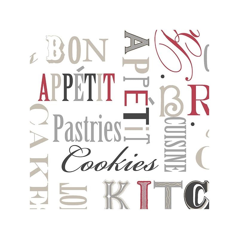 Sample FK34413 Red Letters wallpaper Norwall Wallpaper