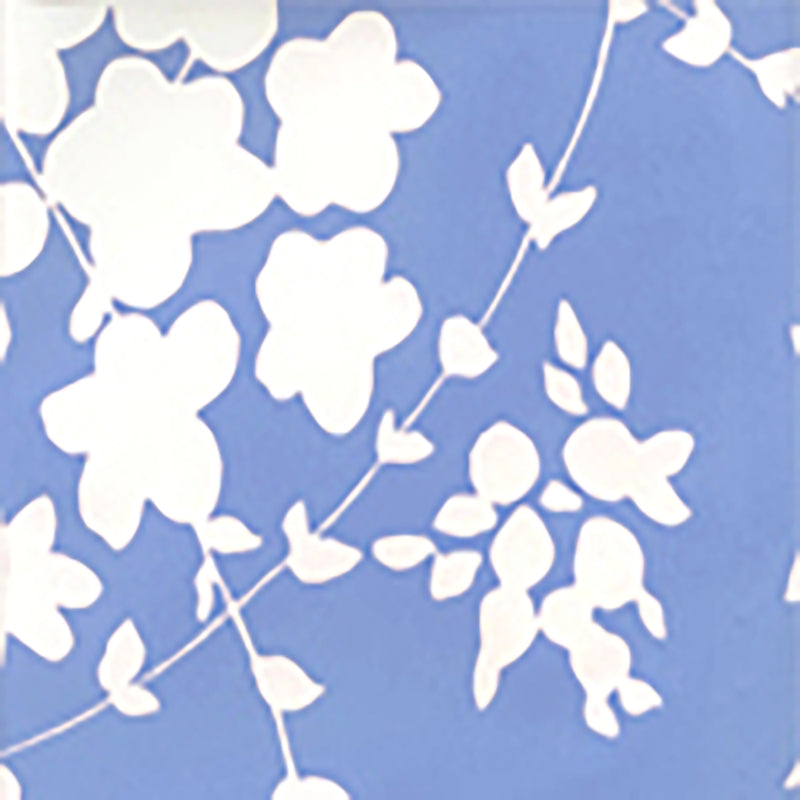 Sample 4101-09WP Lysette Reverse, French Blue On Almost White by Quadrille Wallpaper