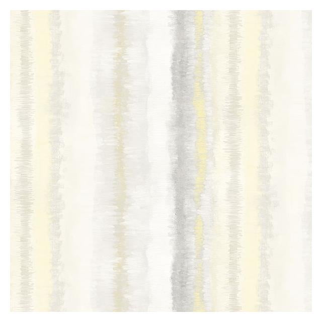 View FW36807 Fresh Watercolors Yellow Frequency Stripe Wallpaper in Greys & Yellows by Norwall Wallpaper