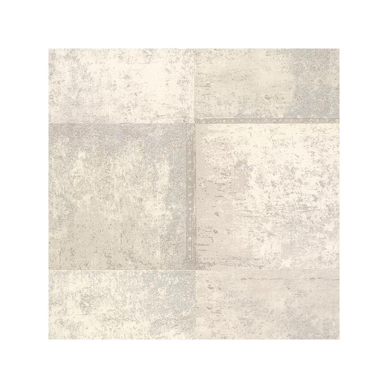 Sample 2927-10902 Polished, Vela Ivory Distressed Geometric by Brewster Wallpaper