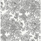 Sample NUS3544 Black and White Sudbury, Flowers Peel and Stick Wallpaper