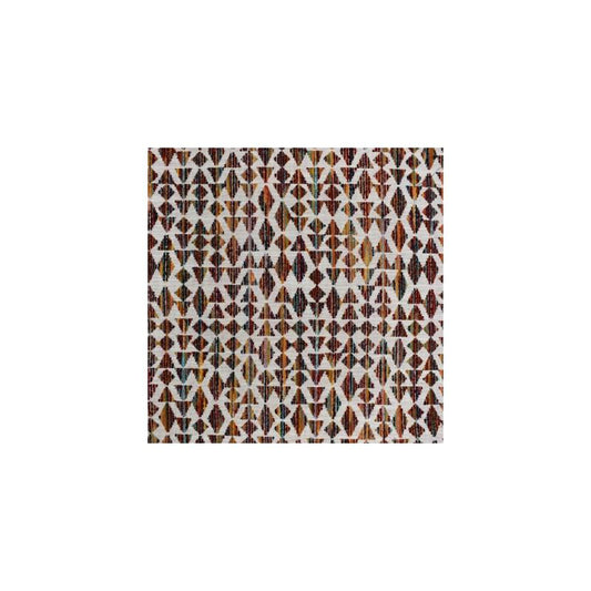 Looking S3971 Multi Red Geometric Greenhouse Fabric