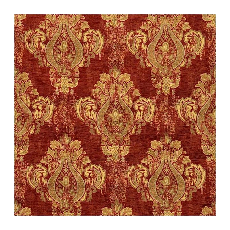 Sample 3591 Trosclair Scarlet Magnolia Fabric