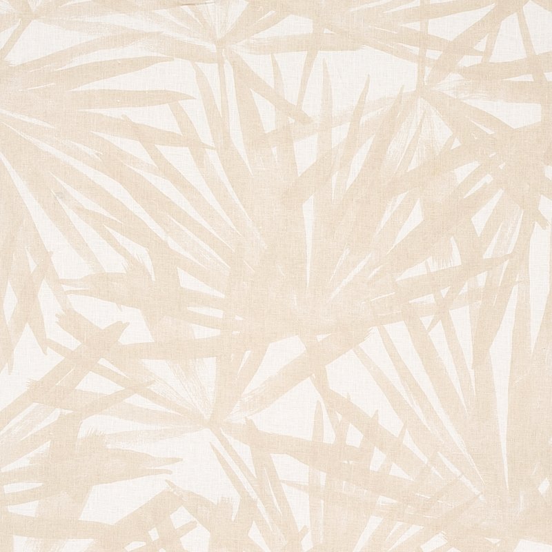 Purchase sample of 179603 Sunlit Palm Linen, Sand by Schumacher Fabric