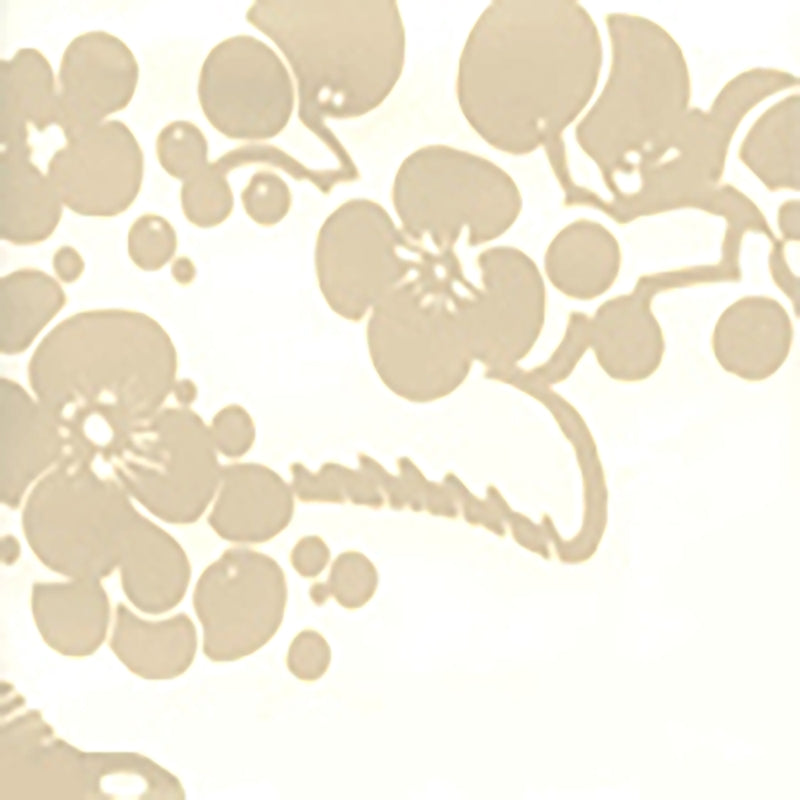 Sample 3010-01WP Hawthorne , New Beige on Off White by Quadrille Wallpaper