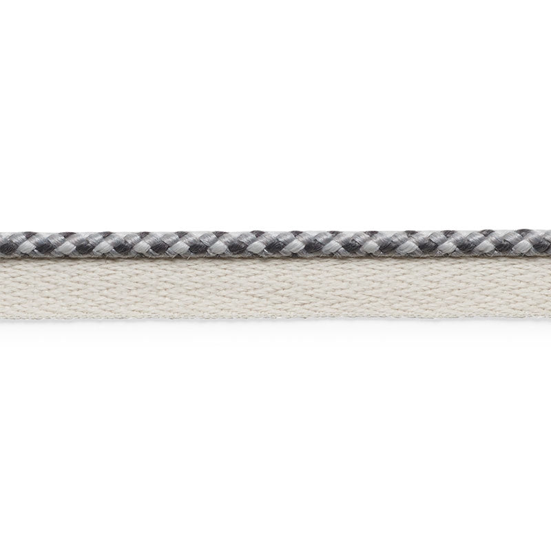 74906 | Keaton Lip Cord, Charcoal - Schumacher Fabric