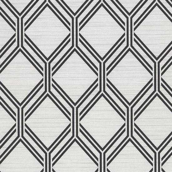 Order 2910-2731 Warner Basics V Vaughan Grey Geometric Wallpaper Grey by Warner Wallpaper