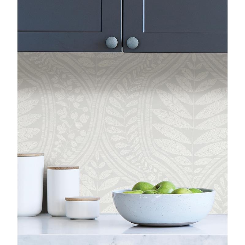 SLS3982 Scott Living Green Foliate Peel &amp; Stick Wallpaper by NuWallpaper3