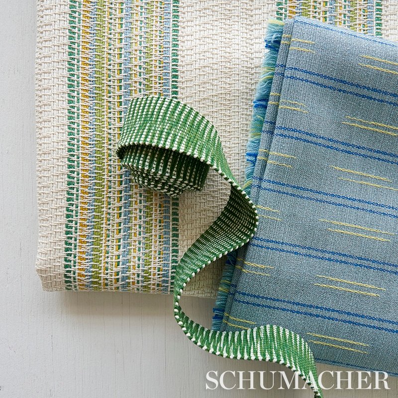 Purchase 78580 Ainsley Stripe Indooroutdoor Sky Schumacher Fabric