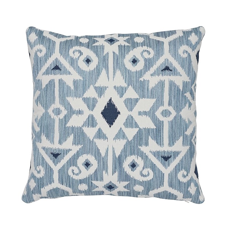 So7665104 Hickox I/O 18&quot; Pillow Blue By Schumacher Furniture and Accessories 1,So7665104 Hickox I/O 18&quot; Pillow Blue By Schumacher Furniture and Accessories 2