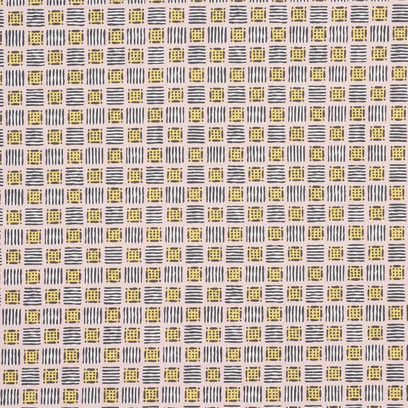 Purchase sample of 177861 Mottley Grid, Pink Lemonade by Schumacher Fabric