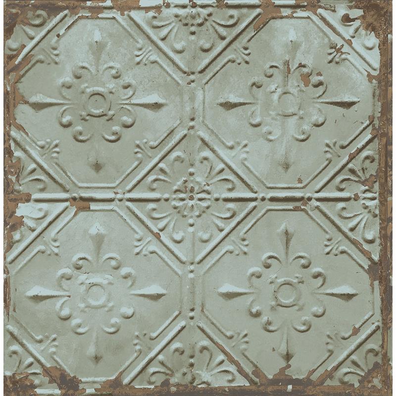 Sample 2922-22331 Trilogy, Donahue Turquoise Tin Ceiling by A-Street Prints Wallpaper