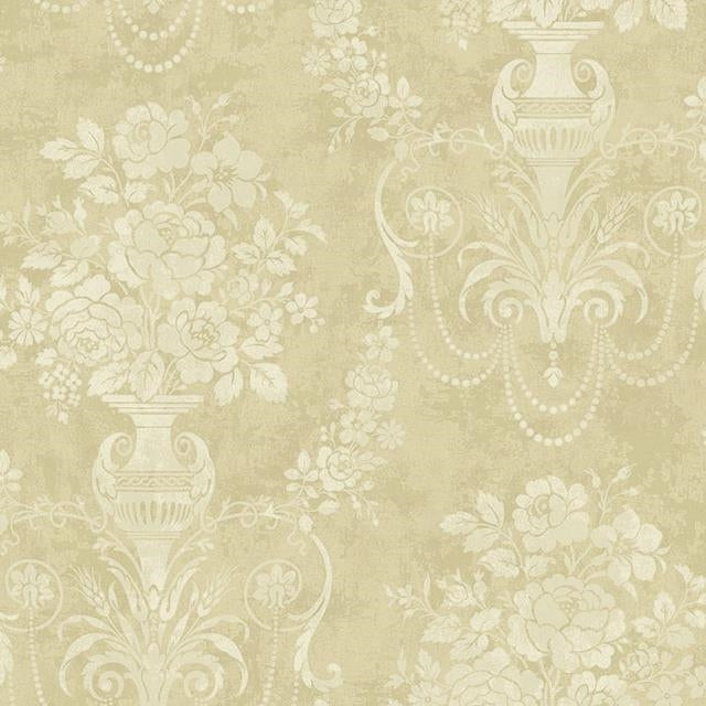 Shop CR30505 Kenton Metallic Gold Damask by Carl Robinson Wallpaper