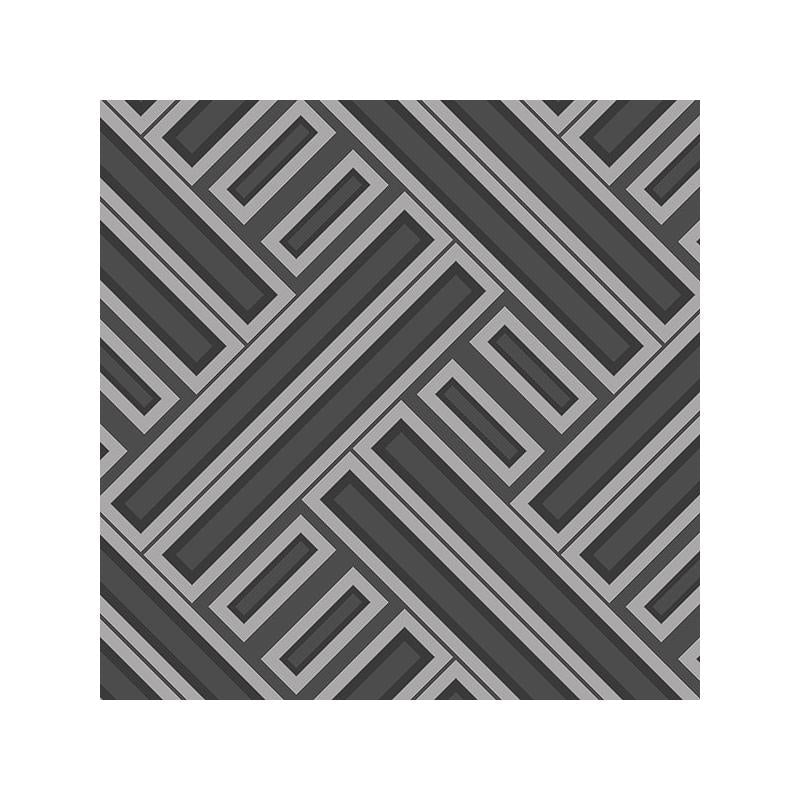 Sample GX37603 Geometrix, Black Rectangles Wallpaper by Norwall