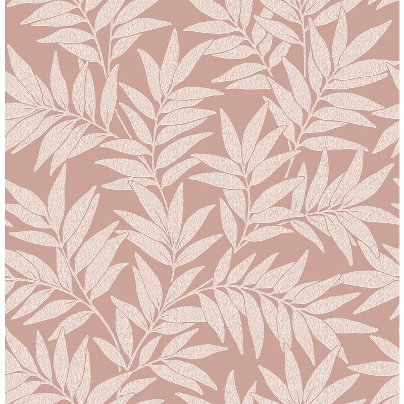 Select 2970-26121 Revival Morris Pink Leaf Wallpaper Pink A-Street Prints Wallpaper