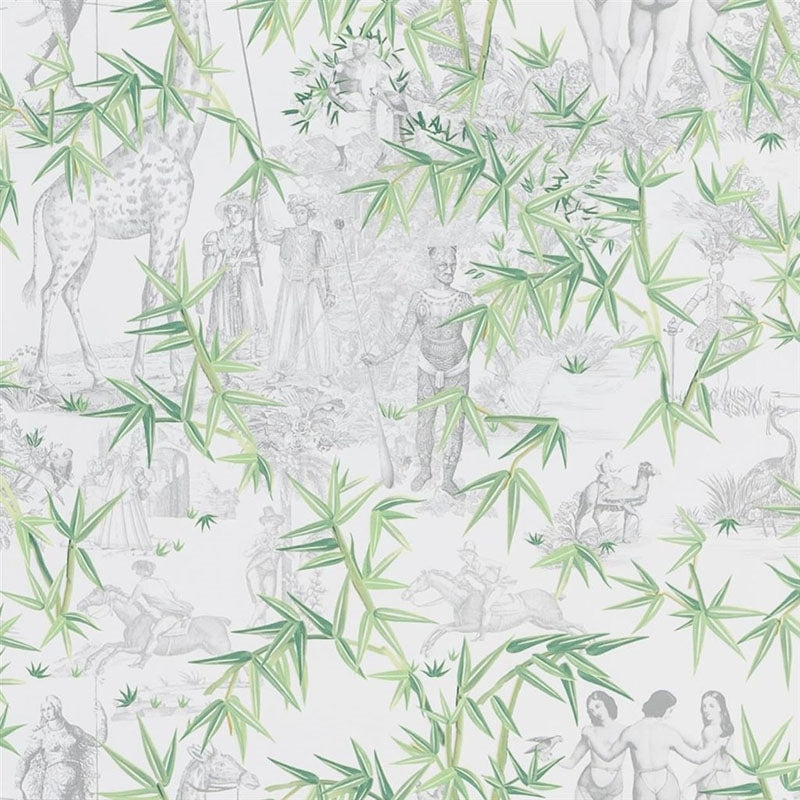 Save PCL1006/01 Exotisme Vert Buis by Designer Guild Wallpaper