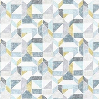 Order F1464/01 Lanna Charcoal/Ochre Geometric by Clarke And Clarke Fabric