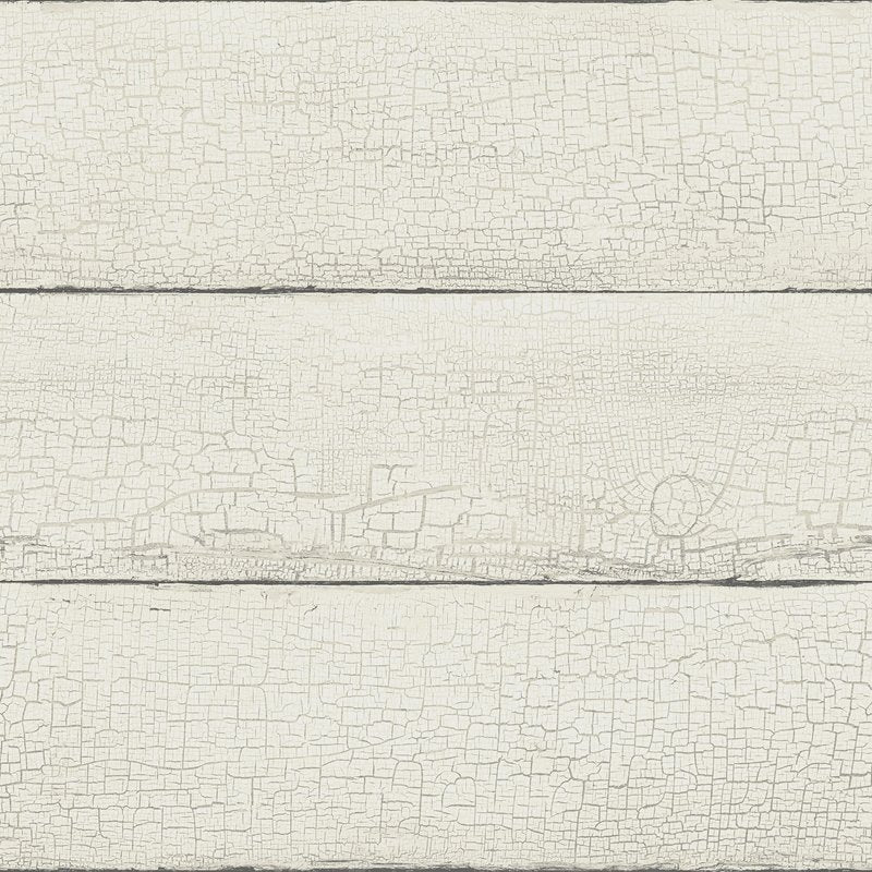 Save 4072-70010 Delphine Morgan White Distressed Wood Wallpaper White by Chesapeake Wallpaper
