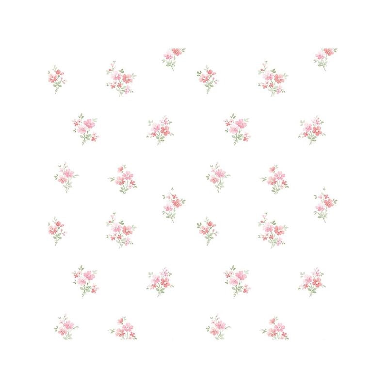 Sample PR33842 Red Small Floral wallpaper Norwall Wallpaper