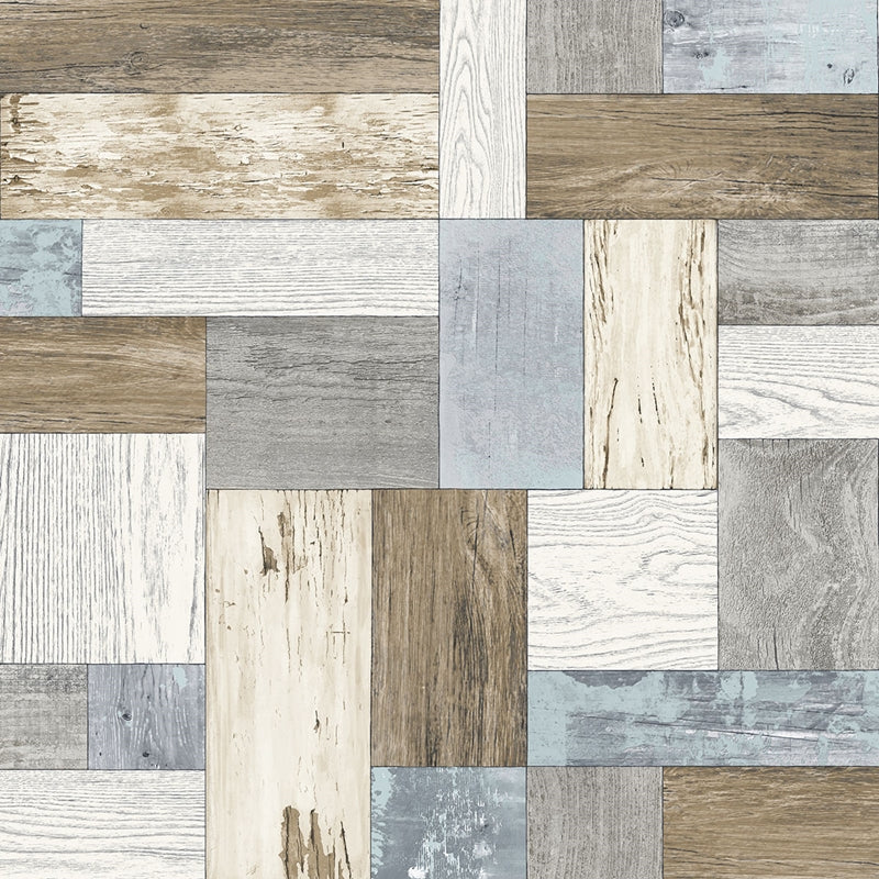 Sample 2922-25384 Trilogy, Knock on Wood Multicolor Distressed by A-Street Prints Wallpaper