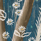 Select 5010922 Brindille Gold Accented Panel Peacock Schumacher Wallcovering Wallpaper