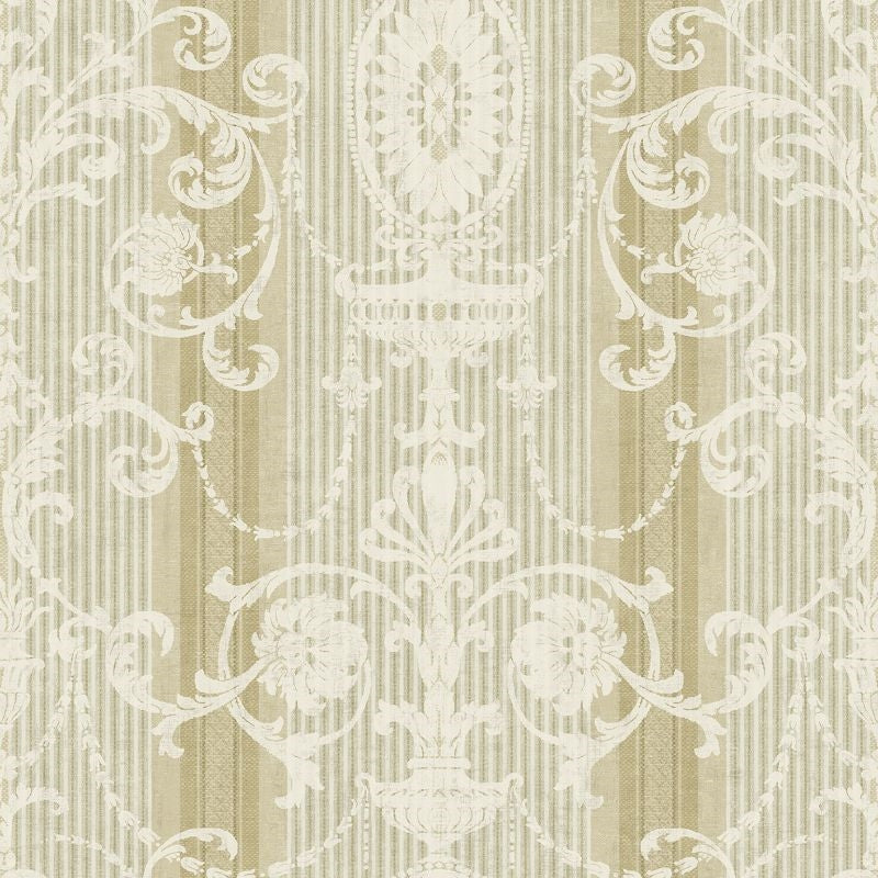 Sample VF30007 Manor House Scroll Stripe Wallquest