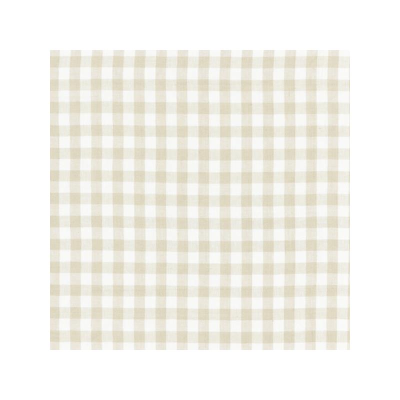 Sample 27166-002 Swedish Linen Check, Flax - Scalamandre Fabric (SC 000227166)