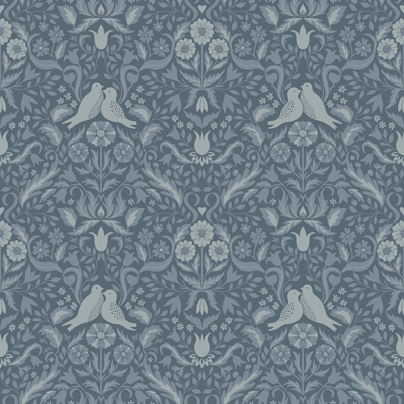 Sample 2999-14028 Annelie, Niki Blue Country Kitsch by A-Street Prints Wallpaper