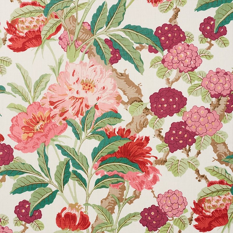 Purchase sample of 177392 Enchanted Garden, Fuchsia by Schumacher Fabric