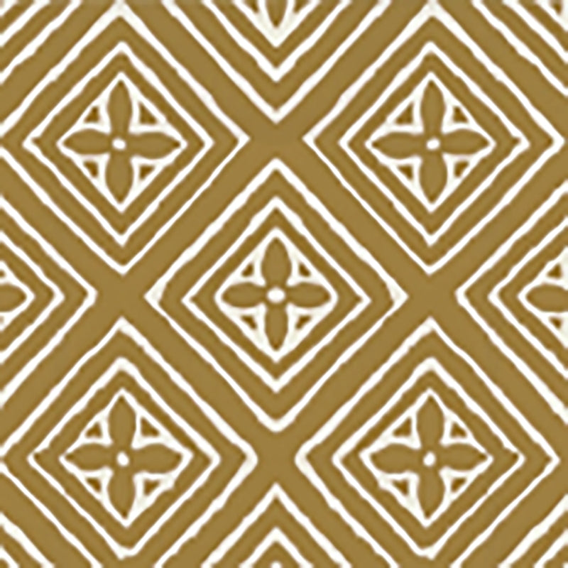 Sample 2490-26WP Fiorentina, Gold on Off White by Quadrille Wallpaper